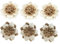 ifundom 6 Piezas De Bricolaje Hacer Flores De Arpillera Delicadas Flores De Arpillera para Bricolaje Arpillera Flores Arpillera Rosas De Flores DIY Cuerda De Boda Ropa