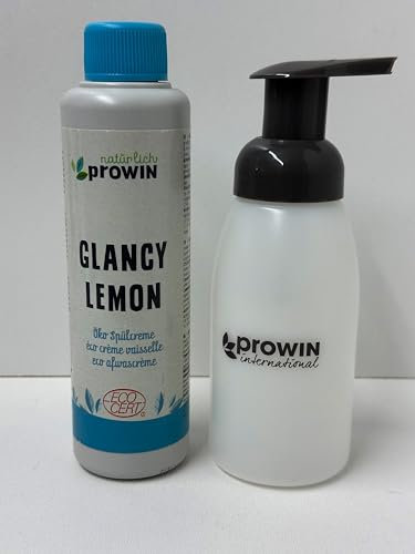 proWIN GLANCY LEMON 250ml + Schaumspender weiß - Set Spülcreme Konzentrat
