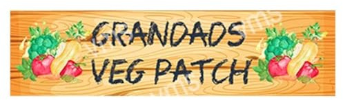 Vintage Metal Sign GRANDADS VEG PATCH 4.5X18 inch Home Decor Inside Outside Bar Kitchen Pub Decorative Plaques