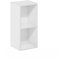 Furinno Fulda 2-stufiges, platzsparendes Aufbewahrungsregal, Bücherregal, 25 cm Breite, Weiß