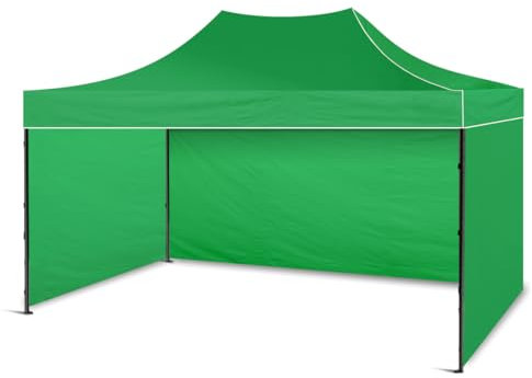 BDW - Padiglione - Tenda - Tenda da Festa - per Giardino, Terrazza, Fiera - Padiglione Pieghevole da Giardino - 3 Parti Laterali del Padiglione Incluse - Padiglione Pieghevole 2x3m - Verde