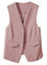 CuLtP Blazer sans Manches pour Femme - Élégant Gilet Slim Boutonné pour Travail et Bureau - Rétro Manteau de Fête Col en V - Costume Habillé Économique, Rose, L