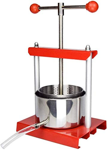 LeGDOr 6L Obstpresse, Wein-Apfelweinpresse, manuelle Entsafter für Trauben, Äpfel, Gemüse, hausgemachten Saft, Käseherstellung (Edelstahl)