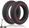 Aloskart 10 Zoll Scooter Offroad Reifen, 10x2-6.5 Vollgummireifen Scooter Reifen mit 36mm Rillen, Roller Vollgummi Reifen, Scooter Tubeless Solid Ersatzreifen, Scooter Vollreifen 10 Zoll