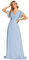 Ever-Pretty Robe de soirée en Double V-col et Manches Courtes Glace Bleue 36