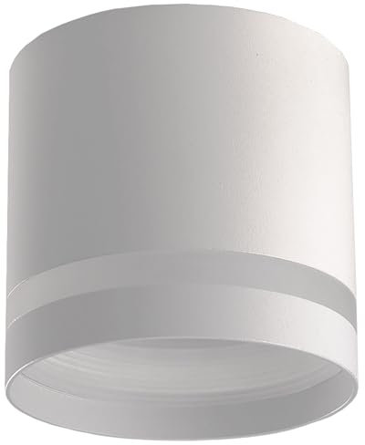 ChiliTec Deckenstrahler Aufbauleuchte GX53 Sockel mit Leuchtring Rund 82x82mm Leuchte für Wohnzimmer Küche Büro Weiß Matt - Lieferung ohne Leuchtmittel