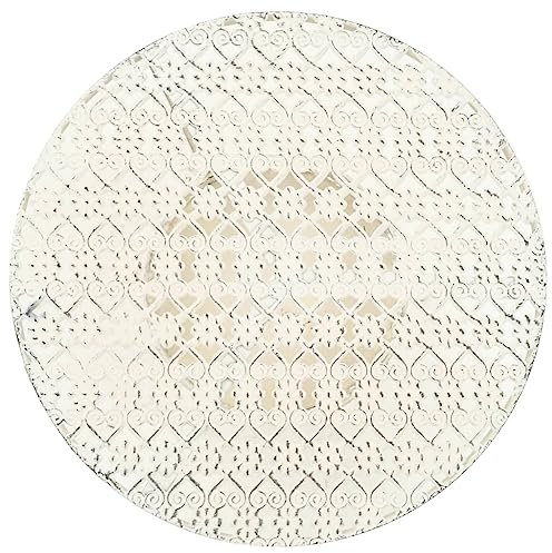 Bistrotisch Vintage-Stil Rund Metall 40 x 70 cm Weiß,245938