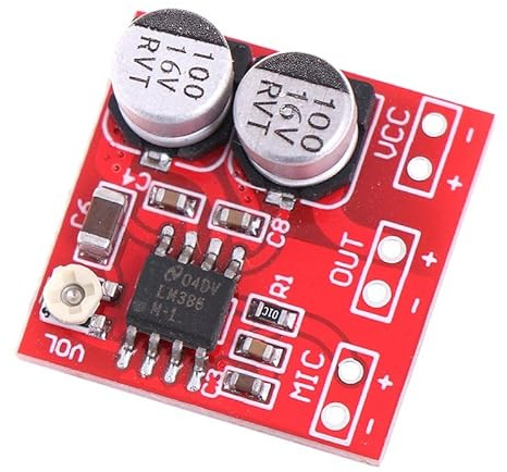 Mikrofon-Verstärker Modul LM386 für Elektretmikrofone, 4-12V