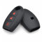 XEBRAD 3 Buttons Silicone Car Key Case Remote Fob Cover, for NISSAN, for Qashqai, Pulsar, March 370Z, for Micra, Juke Note, Tiida NV200 Leaf, Cube car key shell