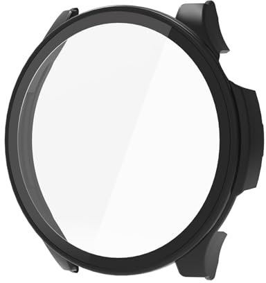 MOIDHSAG Kratzfestes Gehäuse und Displayschutzfolie für Smartwatch aus gehärtetem Glas
