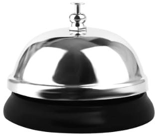 Kellegour 4 Pièces Sonnette de Service,Cloche de Table,Cloche à Main,Sonnette de Comptoir Cloche D’Appel,Cloche de Service en Métal,Cloche d'Appel,pour Cuisine,Bar,Cuisine,Hôtel,Restaurant,Écoles