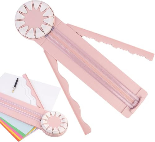 Paper Cutter, 12-in-1 Cutting Machine Paper, Paper Cutter Decorative Edge, Manual 12-in-1 Cardboard Trimmer, Cutting Machine for Paper, for Photo Cards, Scrapbooking