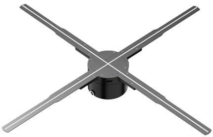 Ventilador de Holograma 3D Ventilador De Proyección Holográfica 3D De 62 Cm, Pantalla Publicitaria LED, Luz Holográfica, Reproductor con Control Remoto, Compatible con Imagen 3D