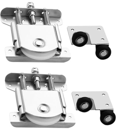 ULTECHNOVO 2sets Sliding Cabinet Door Track Pulley Wardrobe Wheel Replacement Door Accessories Sliding Wheel for Glass Patio