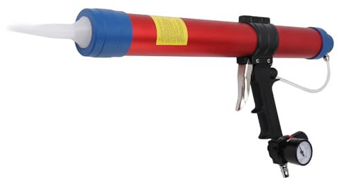 600ml Pneumatic Air Caulking Device Set with Adjustable Valve, Professional Caulk Tool for Home Renovation, Includes Nozzle Scraper and 24 Accessories