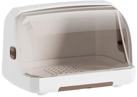 NokarOnline Large Storage Box Dustproof Glass For Multifunctional, bread bins for kitchen, Tea Cup Drain Shelf Plastic