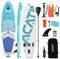 Paddle Boards für Erwachsene, NACATIN Aufblasbares Stand Up Paddle Board mit 10'6 SUP Board, Paddel, Pumpe, Rucksack, Trockentasche, Ideal für alle Könnensstufen (Blau)