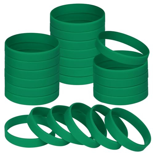 NAHRMY 24 Pezzi Braccialetti Elastici in Silicone, Braccialetto Polsini in Gomma Silicone per Sportive Scuola Feste Insegnante