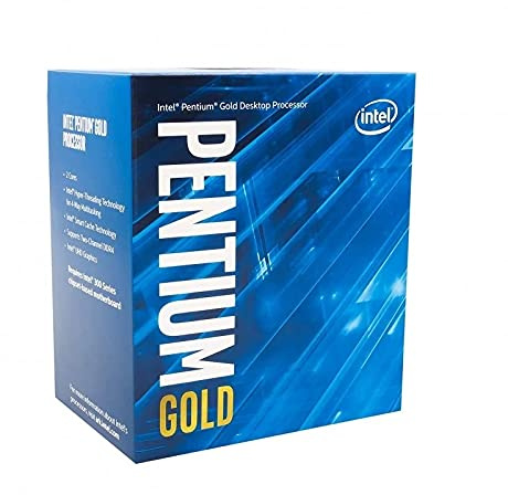 Prozessor Intel Pentium Gold G6400 4 GHz, 4 MB Cache, LGA 1200; ideal für grundlegende Aufgaben und den Heimgebrauch.
