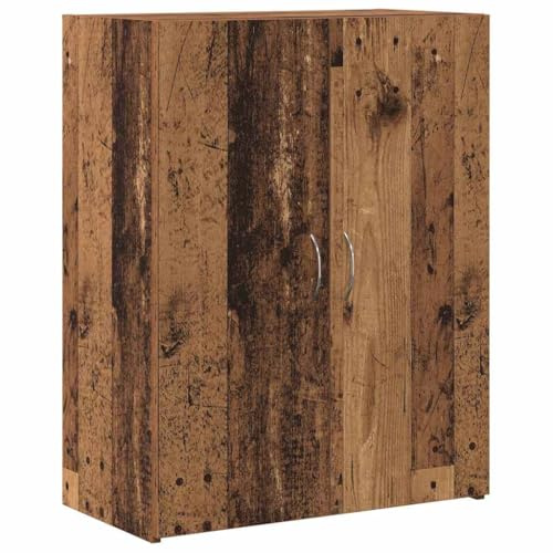 vidaXL Alter Holz Büroschrank 60 x 32 x 77,5 cm - Robuste, wiederverwendete Holzoptik mit 4 Fächern für drinnen. Ideal fürs Wohnzimmer, Dieses schicke Sideboard ist eine Moderne Lösung.