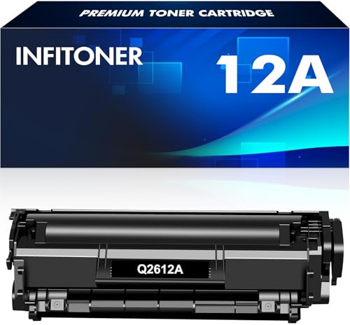 12A Q2612A Tonerkartusche für HP 1010 1012 1015 1018 1020 1022 3015 3020 3030 3050 3050Z 3052 3055 M1005MFP M1319MFP Druckertoner (Schwarz, 1er-Pack)