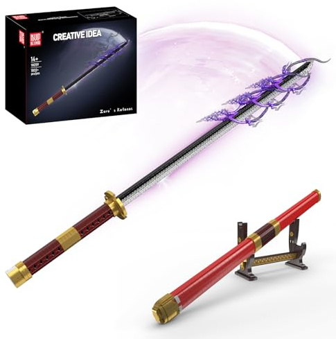 Mould King 10259 Anime-Schwert-Bausatz Sandai Kitetsu mit Scheide & Ständer | 105.9cm lang, ideal für Cosplay, geeignet für Erwachsene und Jugendliche ab 14 Jahren (über 1832 Teile)