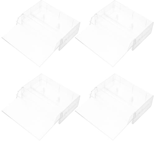 HEMOTON 4 Stück Doppelseitige Kassettenschachteln Transparente Leere Audio kassettenboxen mit Verstärkten Kanten Platzsparende Stapelbare Aufbewahrung für Standard musikkassetten