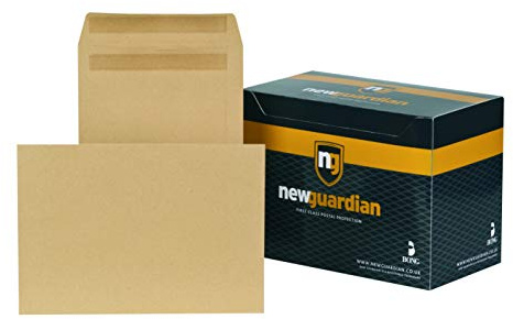 New Guardian L26303 Envelopes Heavyweight Pocket Press Seal Manilla C4 [Pack of 250]