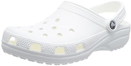 Crocs Unisex Adults Classic Clogs, White, 10 11 UK