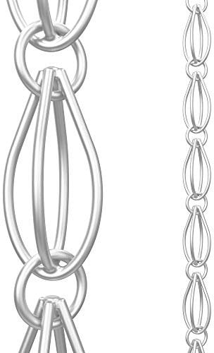 Rain Chains Direct Oval Loop Chain Made With Aluminum, 8.5 feet