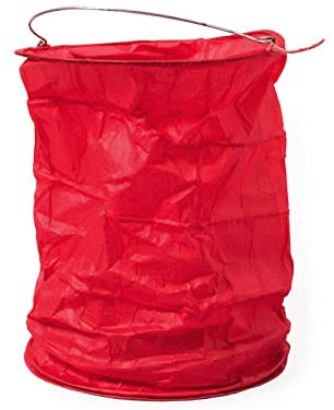 kadoh Papier-Lampion (1 St.) • Lichtertüte in Rot • Partydeko für Hochzeit, Weihnachten, Fasching • Größe L