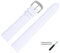 MARBURGER Uhrenarmband 20mm Leder Weiss Silber Glatt Mit Naht - Montage Set 7592020000120