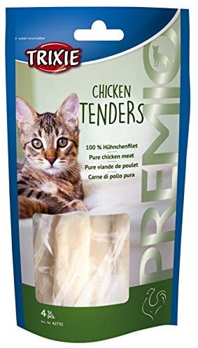 TRIXIE Katzensnack Hühnerbrust, dampfgegart - leckere Katzenleckerlis mit Huhn - reich an Proteinen, 70g - 42735