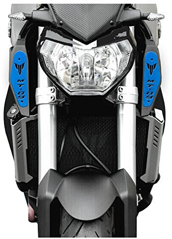 RACEFOXX RAM AIR Abdeckungen, RAMAIR Öffnungen, Blau, Logo Schriftzug, für Yamaha MT 09