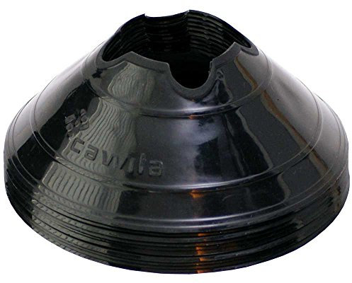 Cawila Lot de 10 coupelles de délimitation Différentes Couleurs M Noir 6 cm