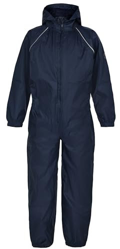 Childrens Rainsuit Kids Waterproof Colour=Navy Blue Size=5-6