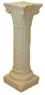 Antikes Wohndesign Blumensäule Blumenständer Barock Säule Standsäule Creme