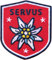 2 x Edelweiss Patch gestickt 51 x 60 mm/Aufbügler Aufnäher Patches Applikation Bügelbild Abzeichen zum aufbügeln aufnähen/Tracht Loden Lederhose Dirndl Janker Filzhut/Club of Heroes (Rot)