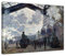 Bilderdepot24 Bild auf Leinwand | Claude Monet - Bahnhof Saint Lazare, Ankunft eines Zuges in 70x50 cm als Wandbild | Wand-deko Dekoration Wohnung alte Meister | NEU-180214-70x50-bslip