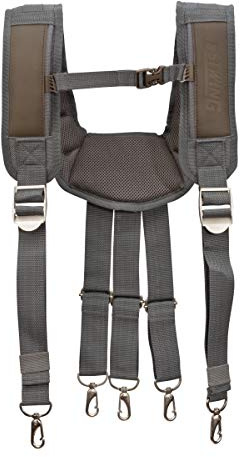 Estwing Cooling Mesh Padded Tool Belt Suspenders, Durable, Steel Hardware, Chest Strap, Adjustable