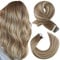 Moresoo Echthaar Extensions Tape Braun Invisible Tape in Extensions Echthaar Balayage Hellbraun und Mittelblond Haarverlängerung Tape Echthaar Dicke Haare 30 cm 20 Stück/30g #8/22/8 12 Inch