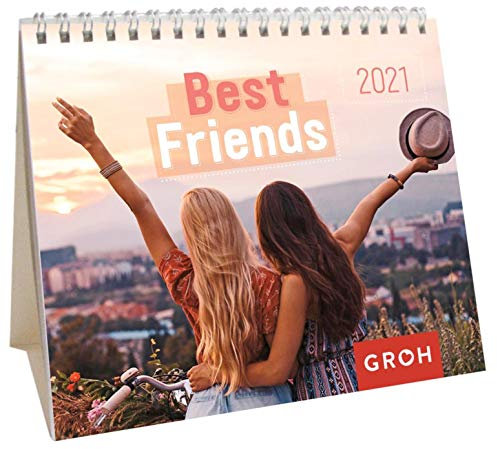 Best friends 2021: Mini-Monatskalender. Kleiner Aufstellkalender mit Monatskalendarium