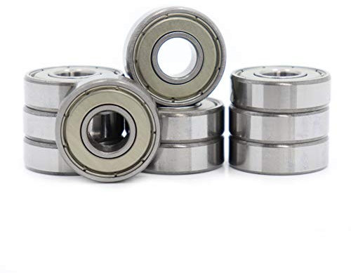 6000ZZ 10x26x8mm Doppelt abgeschirmte Lager, ABEC-5 vorgeschmierte Deep Groove Kugellager (Pack von 10Pcs)