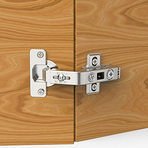Furniware 135° Folden Door Hinges, 2 Pack Corner Kitchen Cabinet Lazy Susan Hinges Full Overlay Concealed for Cabinet,Cupboard,Folded Door,Combination with Screws