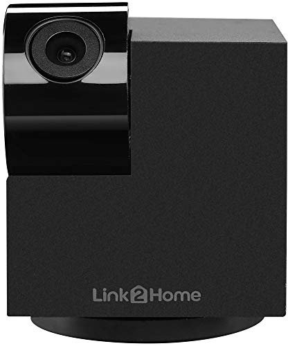 Link2Home WiFi Indoor USB Kamera mit Schwenk- und Neigefunktion - Für Home Security, Überwachung, CCTV, Kein Hub erforderlich (Schwarz)