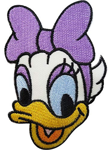 ELLU Disney Daisy Duck Patch Embroidered Badge Iron On Sew On T Shirt Top Dress Jeans