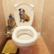 SHMAZ WC Deckel Aufkleber 19,1 * 23,6 cm Mops Hund Tierzimmer Wanddekor Aufkleber Lustige Toilette Aufkleber Aufkleber