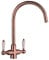 Astini Colonial Antique Copper & White Ceramic Handle Kitchen Sink Mixer Tap
