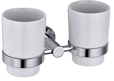 Double Glass Tumbler/Toothbrush Holder