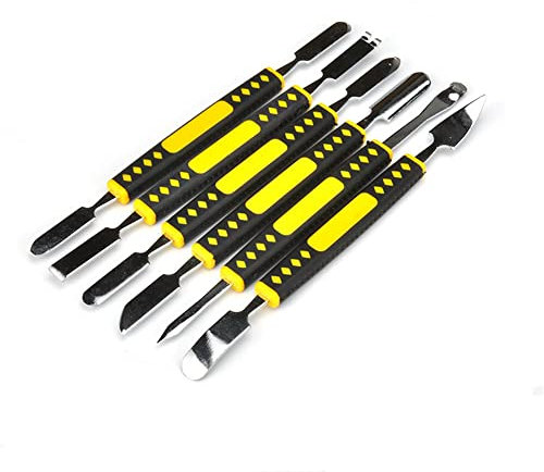 iushen 6 Stück Metall-Hebelwerkzeug-Set,Werkzeugset zum Hebeln, Öffnen und Reparieren von elektronischen Geräten wie Smartphones, Tablets, etc